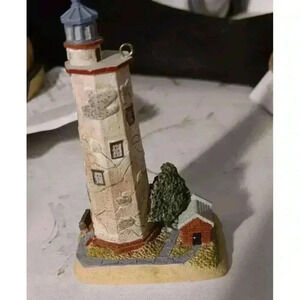 Vintage‎ 2000 Lefton Bald Head Lighthouse Ornament 12871 With Sticker